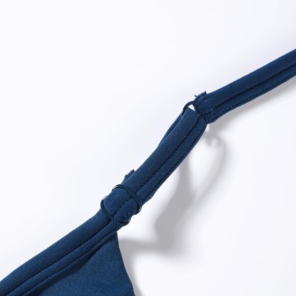 Ensign Blue Seamless Backless Padded Sports Bra with Adjustable Straps for Women - Picture 6 of 6